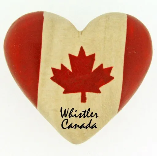 Wooden Canadian Magnet