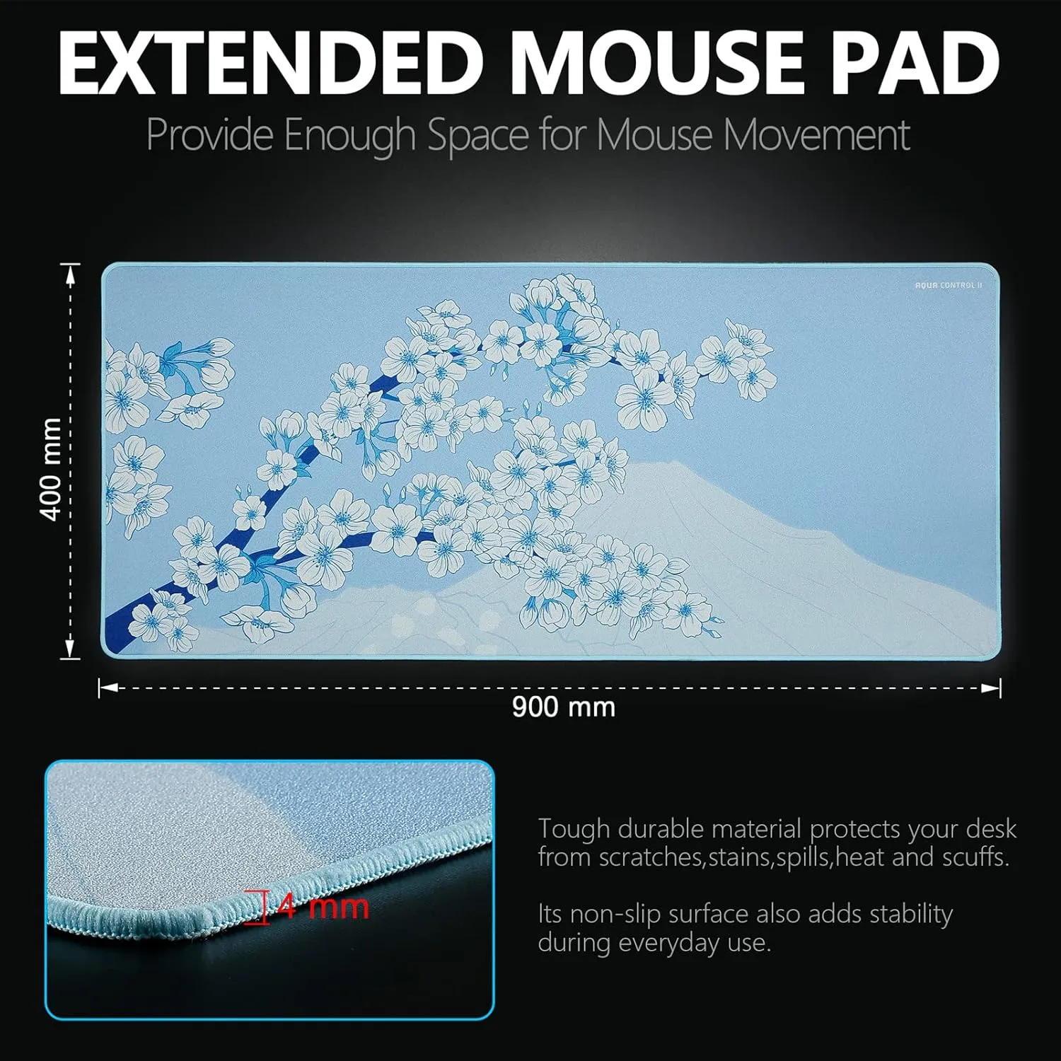 X-Raypad Aqua Control 2 Gaming Mouse Pad, Ultra-High Precision Mouse Pad with Perfect Speed and Control Capability, Consistent X and Y Glide, Designed for Fps Players with Low DPI Requirements
