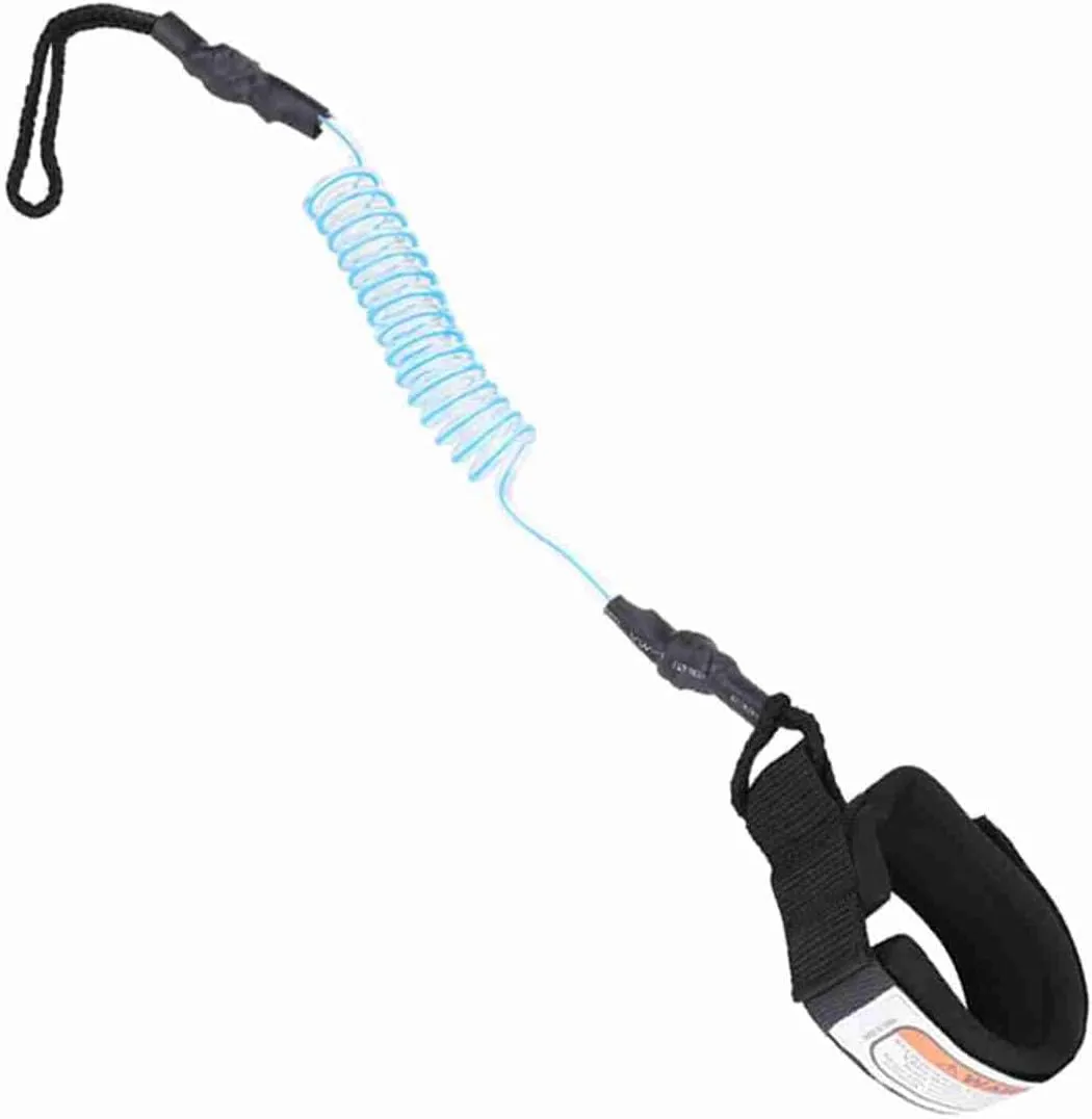 ZJchao Paddle Board Accessories, Surfboard Leash Leash Premium Stand Up Paddle Board Leg Rope Stand Up 5mm Coiled Spring Leg Foot Rope Surf Surfing Paddleboard