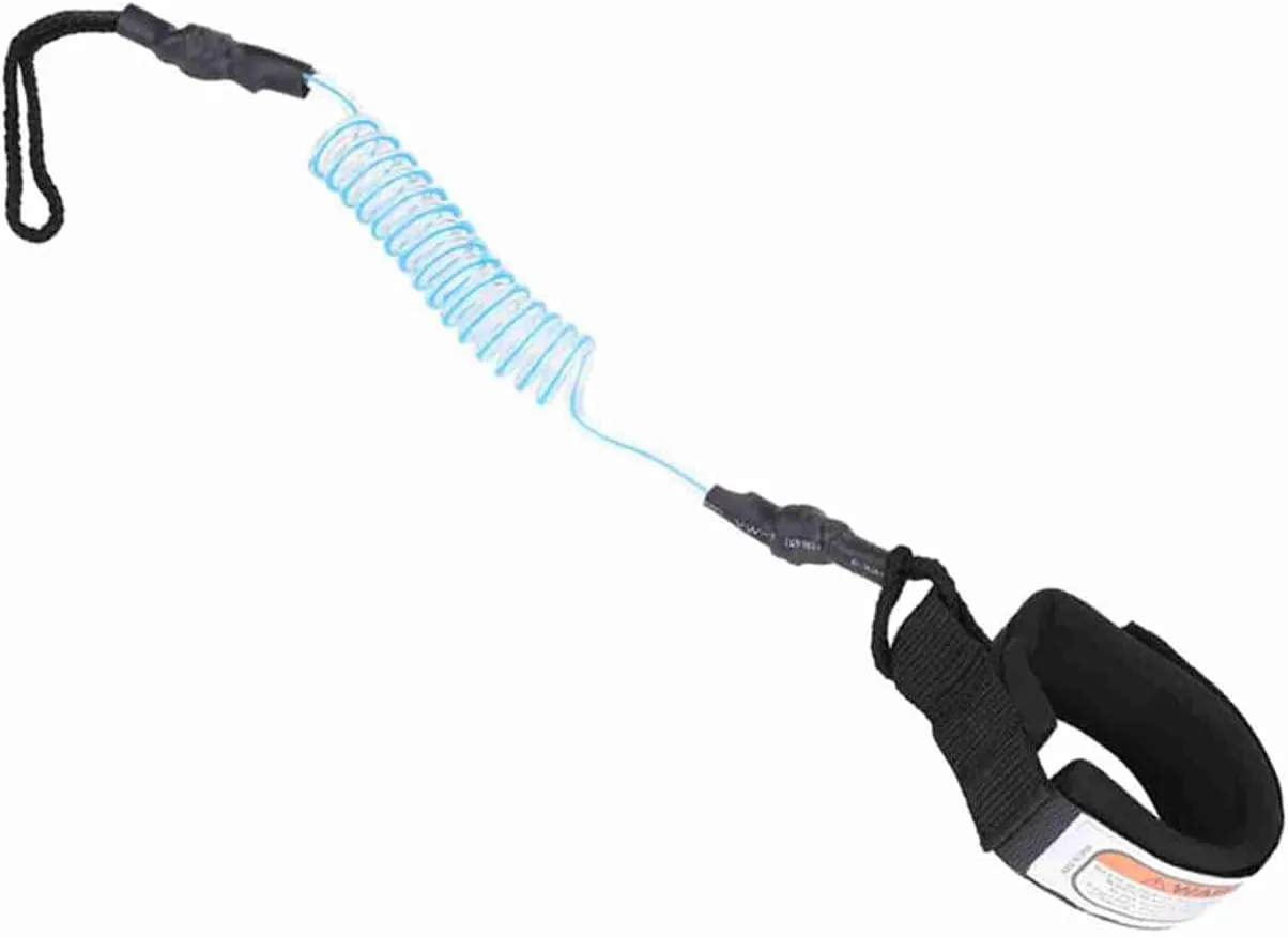 ZJchao Paddle Board Accessories, Surfboard Leash Leash Premium Stand Up Paddle Board Leg Rope Stand Up 5mm Coiled Spring Leg Foot Rope Surf Surfing Paddleboard